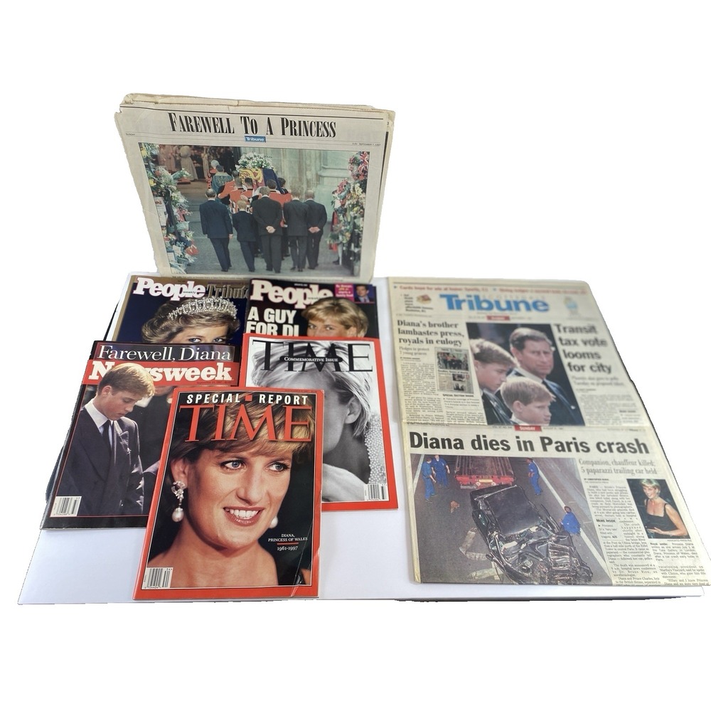 Princess Diana 5 Vtg Magazines Death Memorial News Articles Magazines 1997